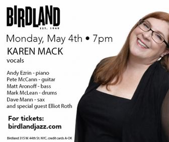 Karen Mack Back at Birdland! show poster