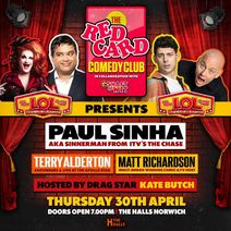 Legends Of Laughter at The Norwich Halls Paul Sinha, Kate Butch, Terry Alderton, Matt Richardson