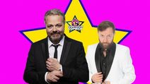 Hal Cruttenden and Andrew Maxwell in Loddon Jubilee Hall