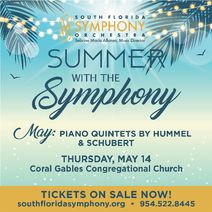 South Florida Symphony Orchestra’s Summer Chamber Music Series – Hummel & Schubert 
