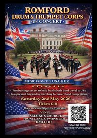 Romford Drum and Trumpet Corps USA/UK Proms show poster