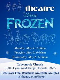 FROZEN in ASL show poster