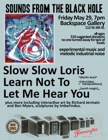 Sounds From the Black Hole ft. Slow Slow Loris, Xylocept, Learn Not To - May 29 at Backspace Gallery