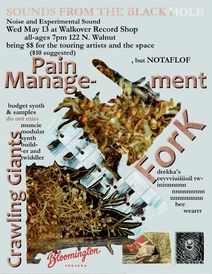Sounds From the Black Hole ft. Crawling Giants, ForK, Pain Management May 13 at Walkover Record Shop