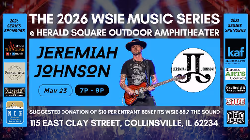The 2026 WSIE Music Series presents  Jeremiah Johnson show poster