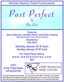 Past Perfect by Rita Lewis - Benefit for The LGBT National Help Center show poster