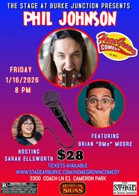 Home Grown Comedy Show at The Stage in Cameron Park CA. January 16th 2026. Stand Up Comedy Show. show poster