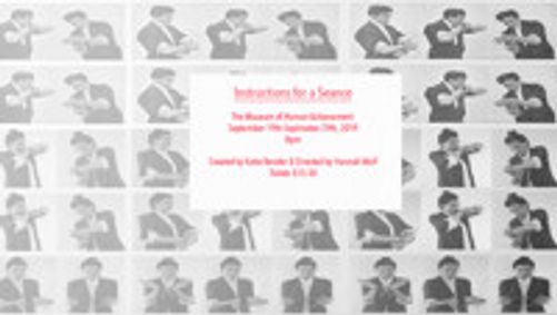 Instructions for a Seance show poster