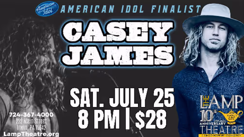 Casey James Live at The Lamp Theatre show poster