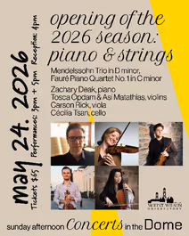 Mount Wilson Observatory’s Sunday Afternoon Concerts in the Dome presents “Piano and Strings” 