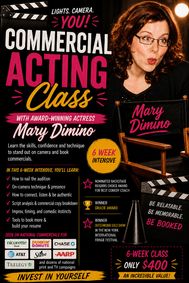 Commercial Acting Class with Award-Winning Actress Mary Dimino show poster