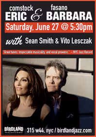 ERIC COMSTOCK & BARBARA FASANO QUARTET show poster