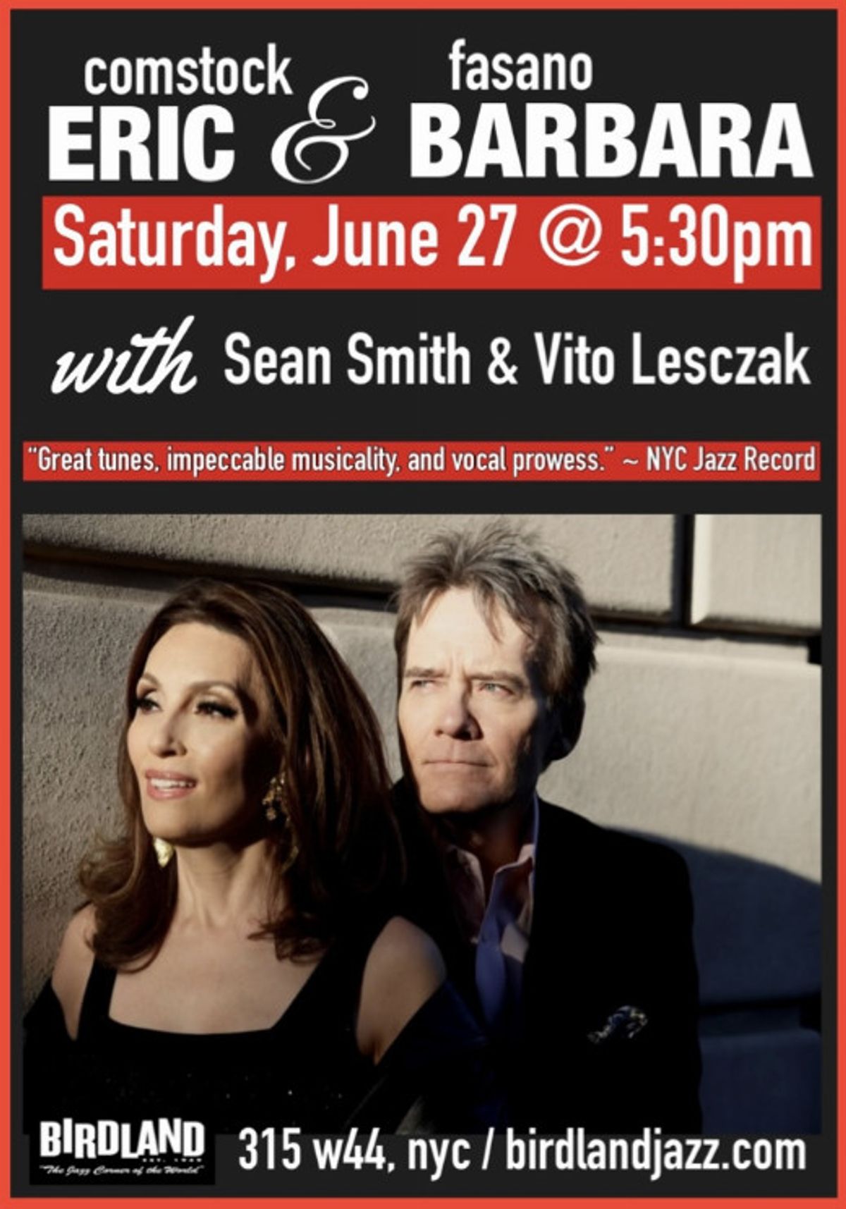 ERIC COMSTOCK & BARBARA FASANO QUARTET