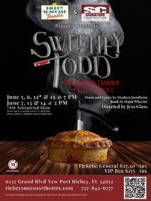 Sweeney Todd: The Demon Barber of Fleet Street to Open at Richey Suncoast Theatre