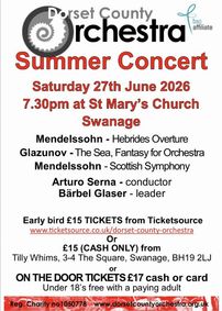 Dorset County Orchestra Summer Concert show poster