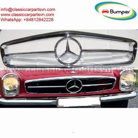 Front grill of Mercedes Pagode W113 (1963-1971) show poster