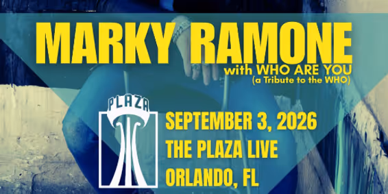 Marky Ramone with Who Are You (a tribute to The Who) show poster
