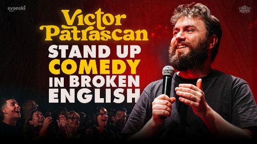 Stand up Comedy in broken English  Victor Patrascan in Manila show poster