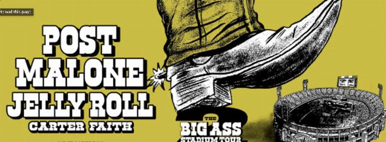 Post Malone & Jelly Roll show poster