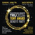 Theater Resources Unlimited (TRU) 2026 Tony Watch Party Fundraiser in Off-Off-Broadway