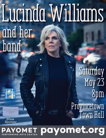Lucinda Williams and her band show poster