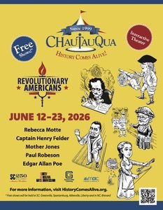 FREE History Comes Alive Festival: Rebecca Motte/Edgar Allan Poe/Paul Robeson/Captain Henry Felder/Mother Jones
