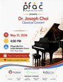 Classical concert featuring Dr. Joseph Choi in Houston