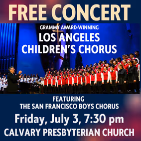 Los Angeles Children's Chorus and San Francisco Boys Chorus show poster