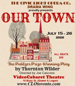 Thornton Wilder's OUR TOWN show poster