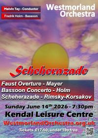 Westmorland Orchestra Scheherazade Concert show poster
