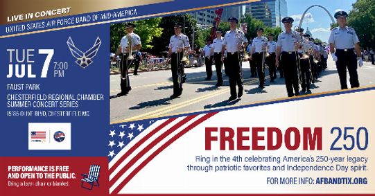 USAF Band of Mid-America “Freedom 250” Concert show poster