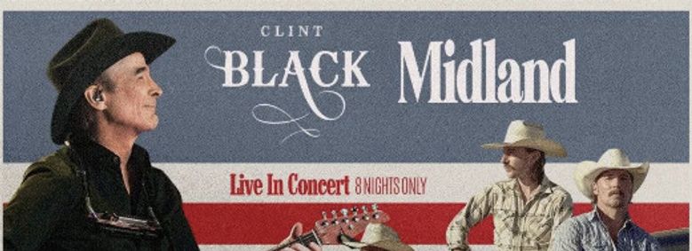 Clint Black & Midland show poster