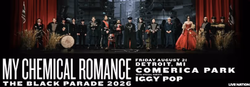 My Chemical Romance & Iggy Pop show poster