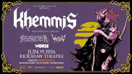 Khemmis, Necrofier, Wretched And Worse | June 19 at Rickshaw Theatre show poster