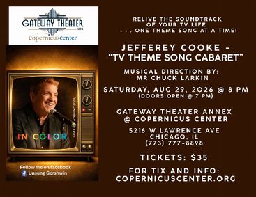 Jefferey Cooke- TV Theme Song Cabaret show poster