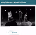 Acting Shakespeare: A One Man Musical in Rockland / Westchester