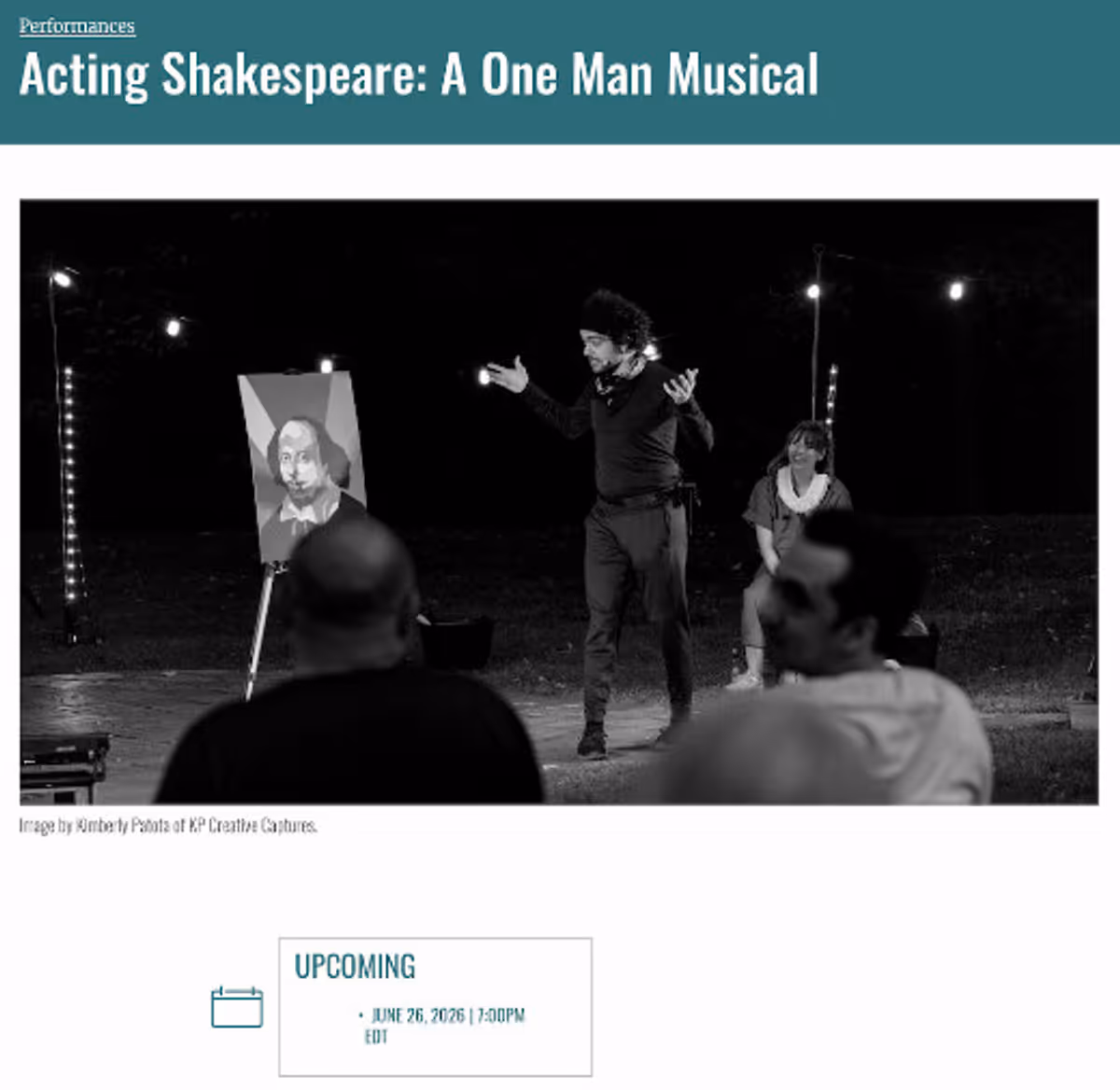 Acting Shakespeare: A One Man Musical