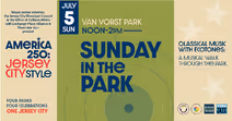 America 250: Jersey City Style! Sunday In The Park with The Ecotones at Van Vorst Park Sun July 5th