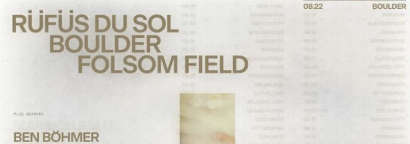 Rufus Du Sol show poster