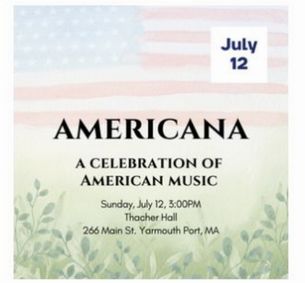 Cape Cod Chamber Orchestra Americana - Thacher Hall show poster