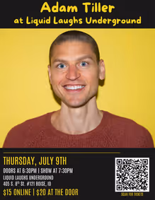 Adam Tiller Live at Liquid Laughs! show poster