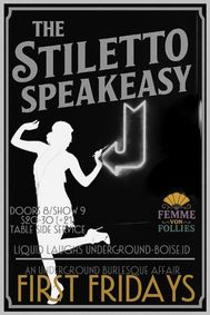 The Stilleto Speakeasy! show poster