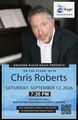 7:30 PM 'On The Stage' with Nashville/Broadway Singer/Songwriter Chris Roberts, Sept 12 at WPAC in Montana