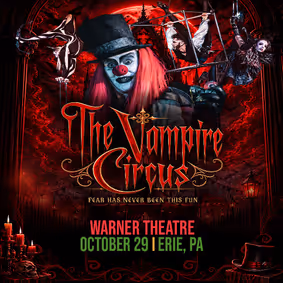 The Vampire Circus coming to Warner Theatre in Erie on October 29th show poster