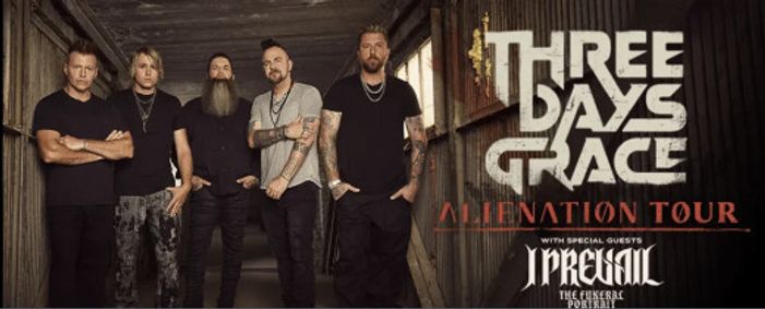 Three Days Grace, I Prevail & The Funeral Portrait show poster