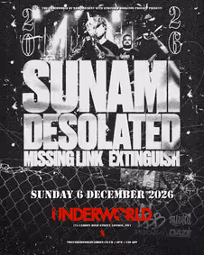 SUNAMI at The Underworld - London show poster