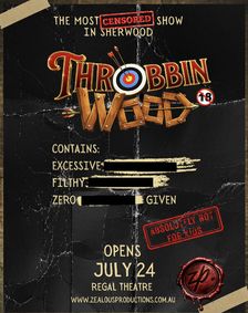 Throbbin Wood show poster