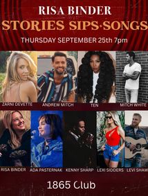 Stories Sips + Songs show poster