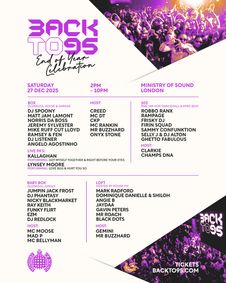 Backto95 End of Year Celebration show poster