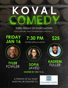 KOVAL Comedy - Benefitting Glessner House show poster
